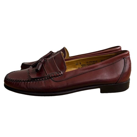 G.H. Bass Weejuns Layton Kiltie Loafer Men’s 12 D  Burgundy Leather USA Made Vtg main image 4